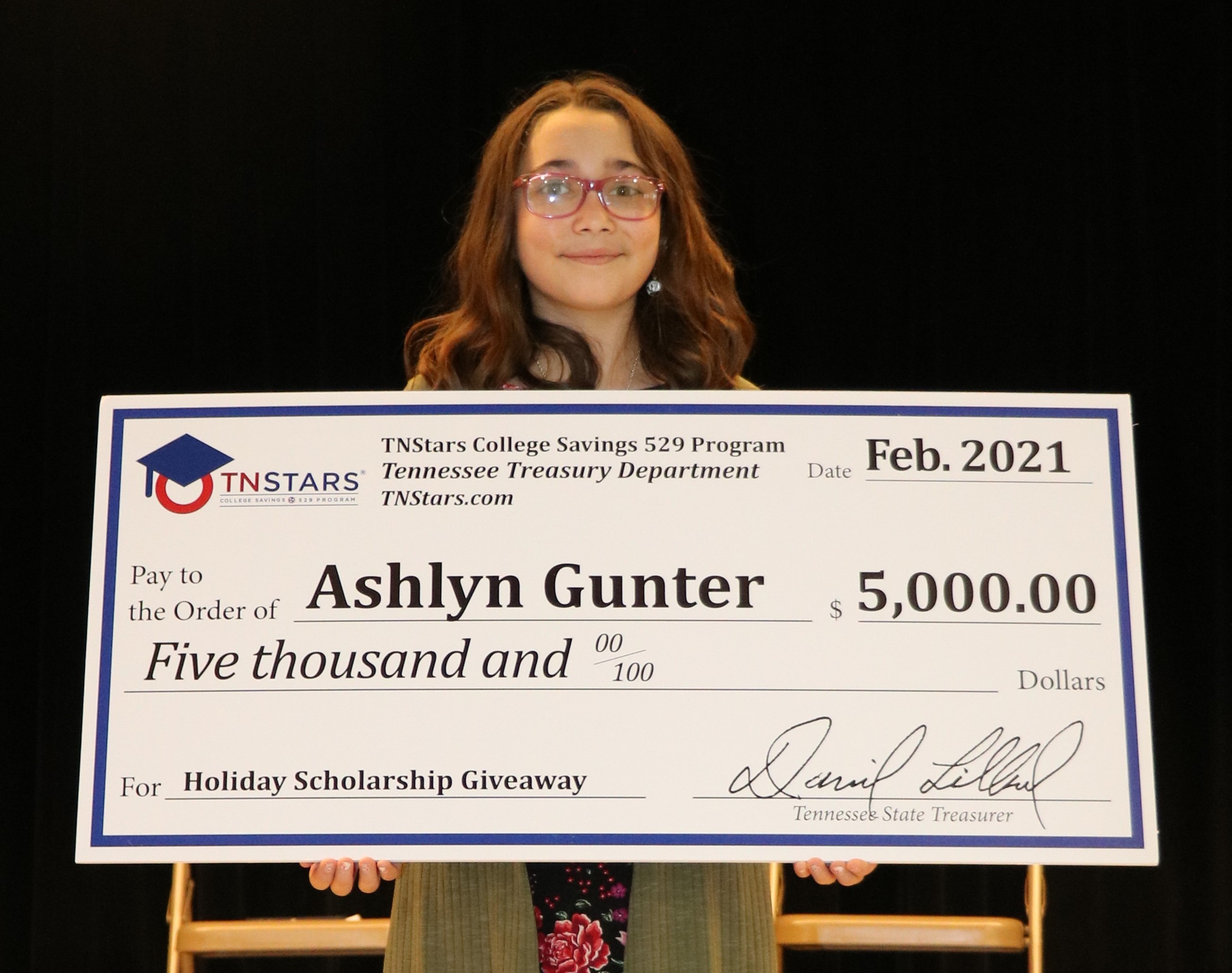 Ashlyn Gunter awarded $5,000 scholarship